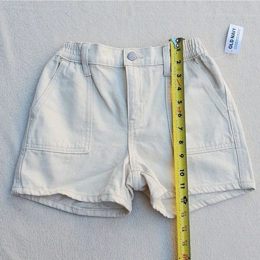 Old Navy cream colored jean shorts size 10